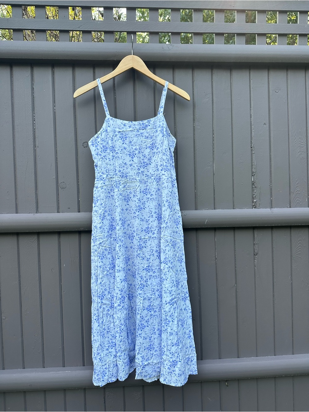 Light Purple Floral Spaghetti-Strap Dress